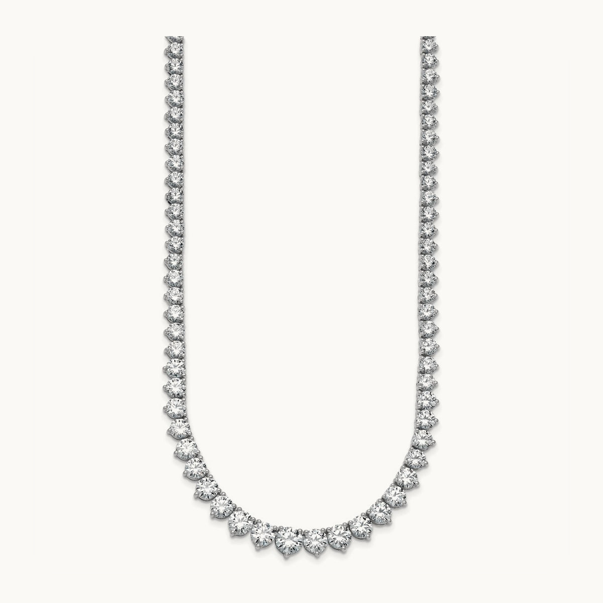 Graduated Tennis Necklace, 25.50 ct tw Lab-Grown Diamond