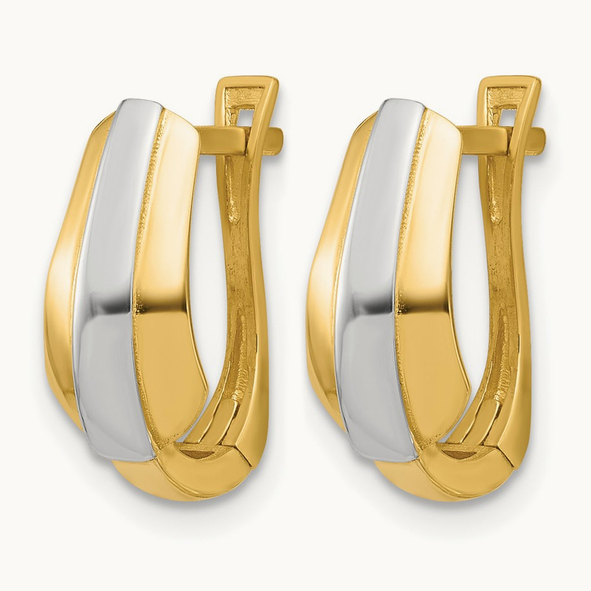 Leslie's with Polished Hinged Hoop Earrings — photo set