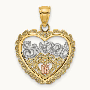 SWEET 16 In Heart Charm — photo set