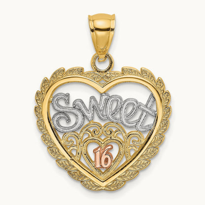 SWEET 16 In Heart Charm — photo set