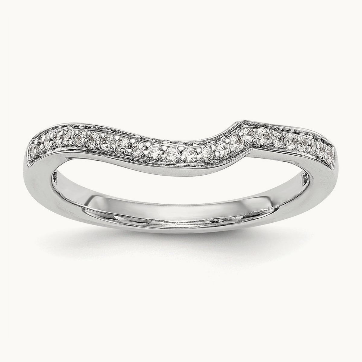 Diamond Wedding Band, 14K White Gold