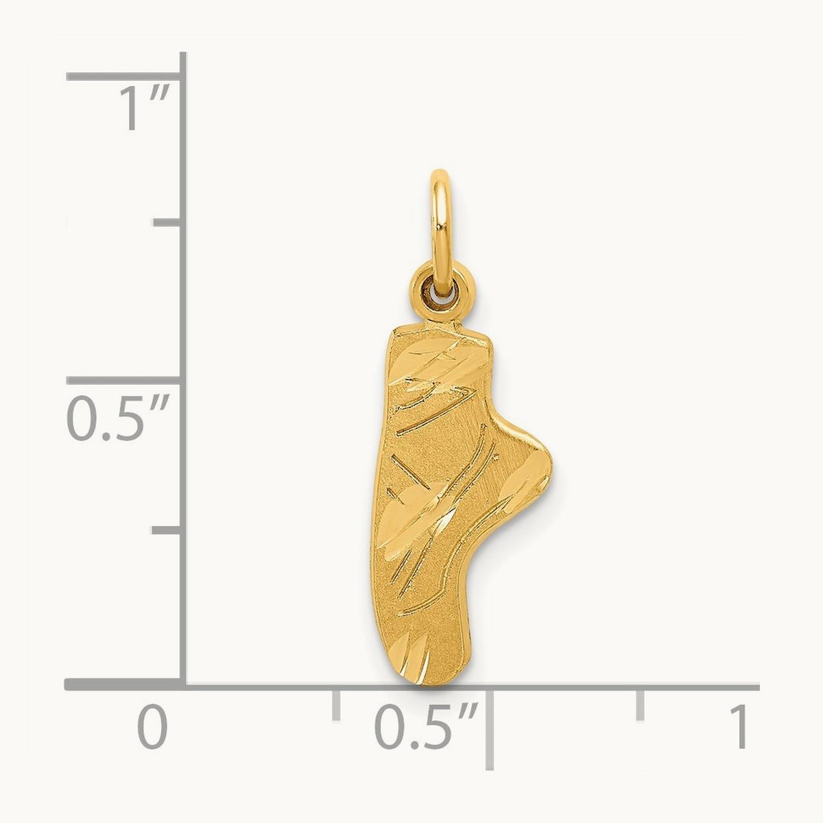 Ballet Slipper Charm, 14K