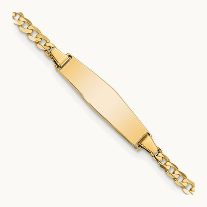 Soft Diamond Shape Curb Link ID Bracelet — 7mm