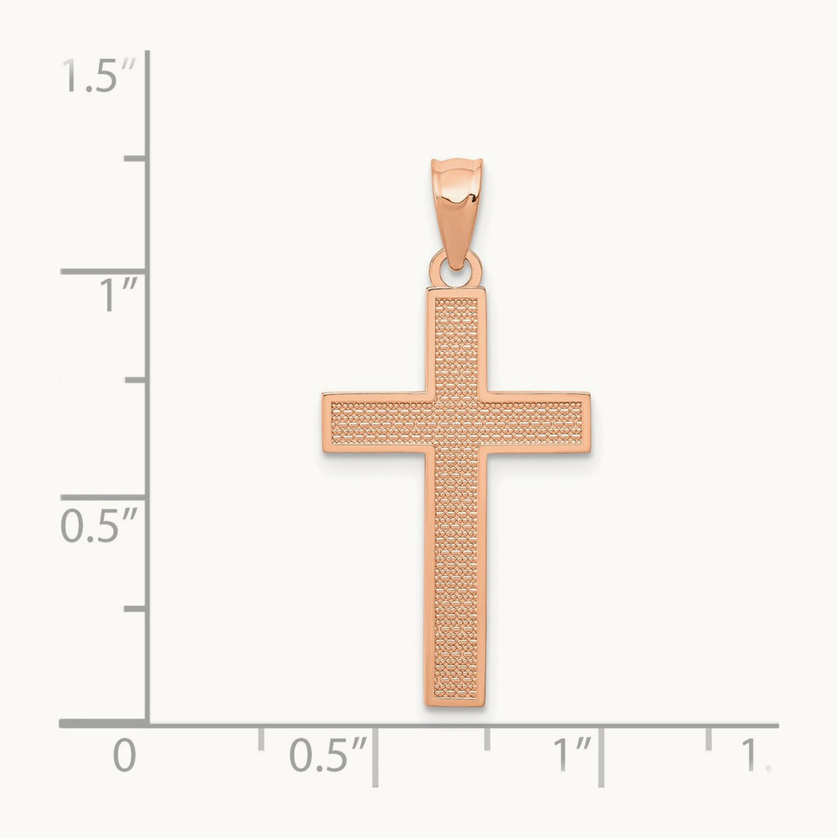 Cross Pendant, 14K Rose Gold