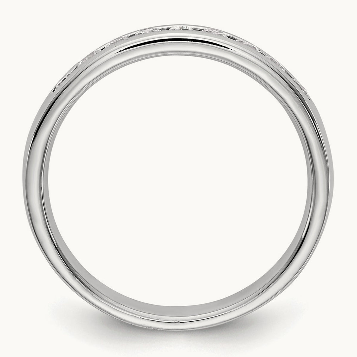 9- Stone Closed Channel Band Mounting, 1.9mm, 14K White Gold