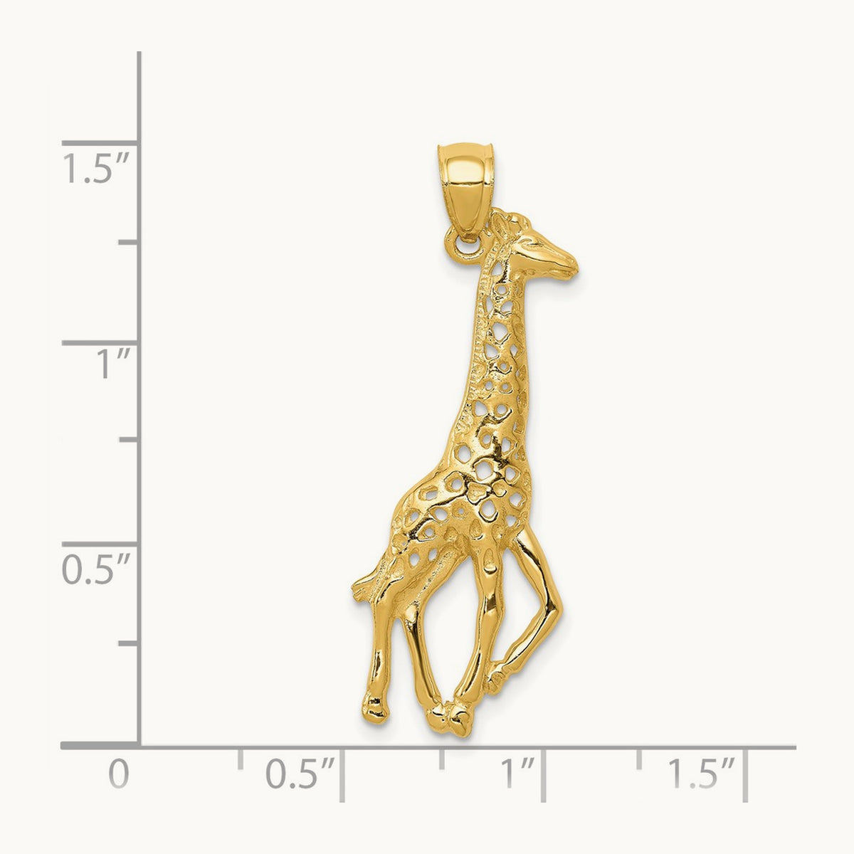 Giraffe Pendant, 14K
