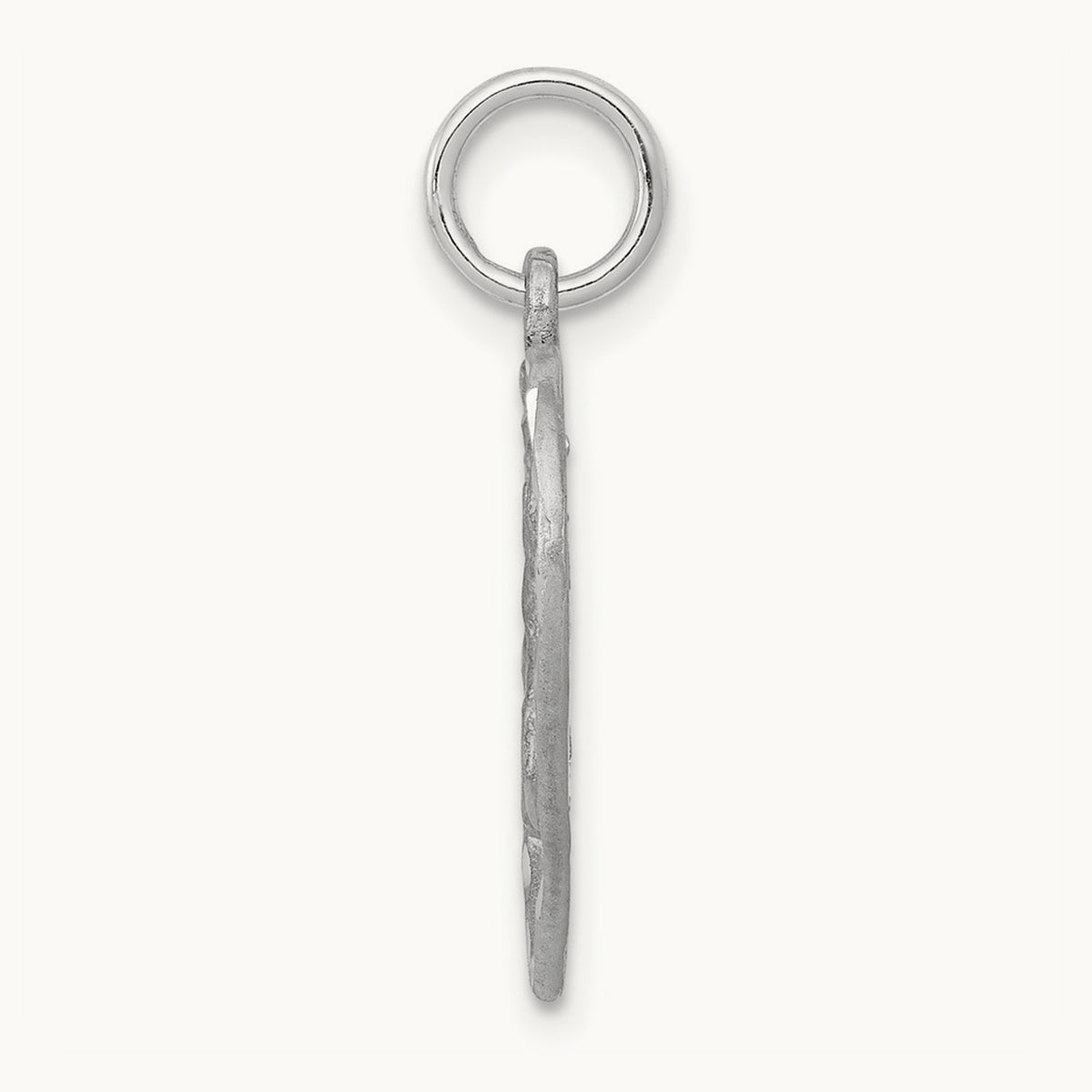 Angel in Heart Charm — 14K White Gold