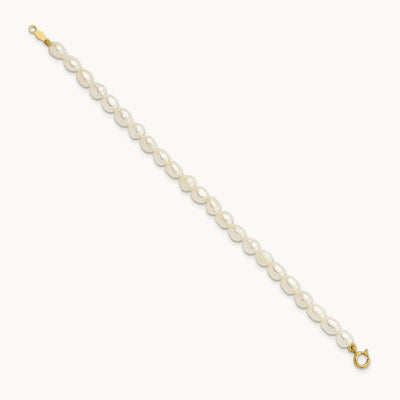 FW Cultured Pearl 14 in. Necklace, 5 in. Bracelet & Earring Set, 14K White