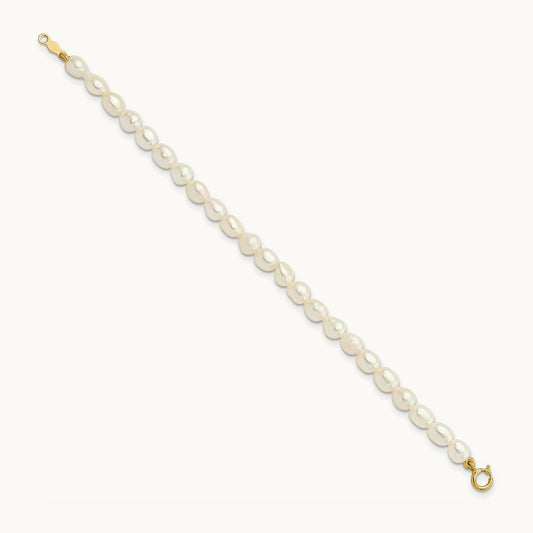 FW Cultured Pearl 14 in. Necklace, 5 in. Bracelet & Earring Set, 14K White