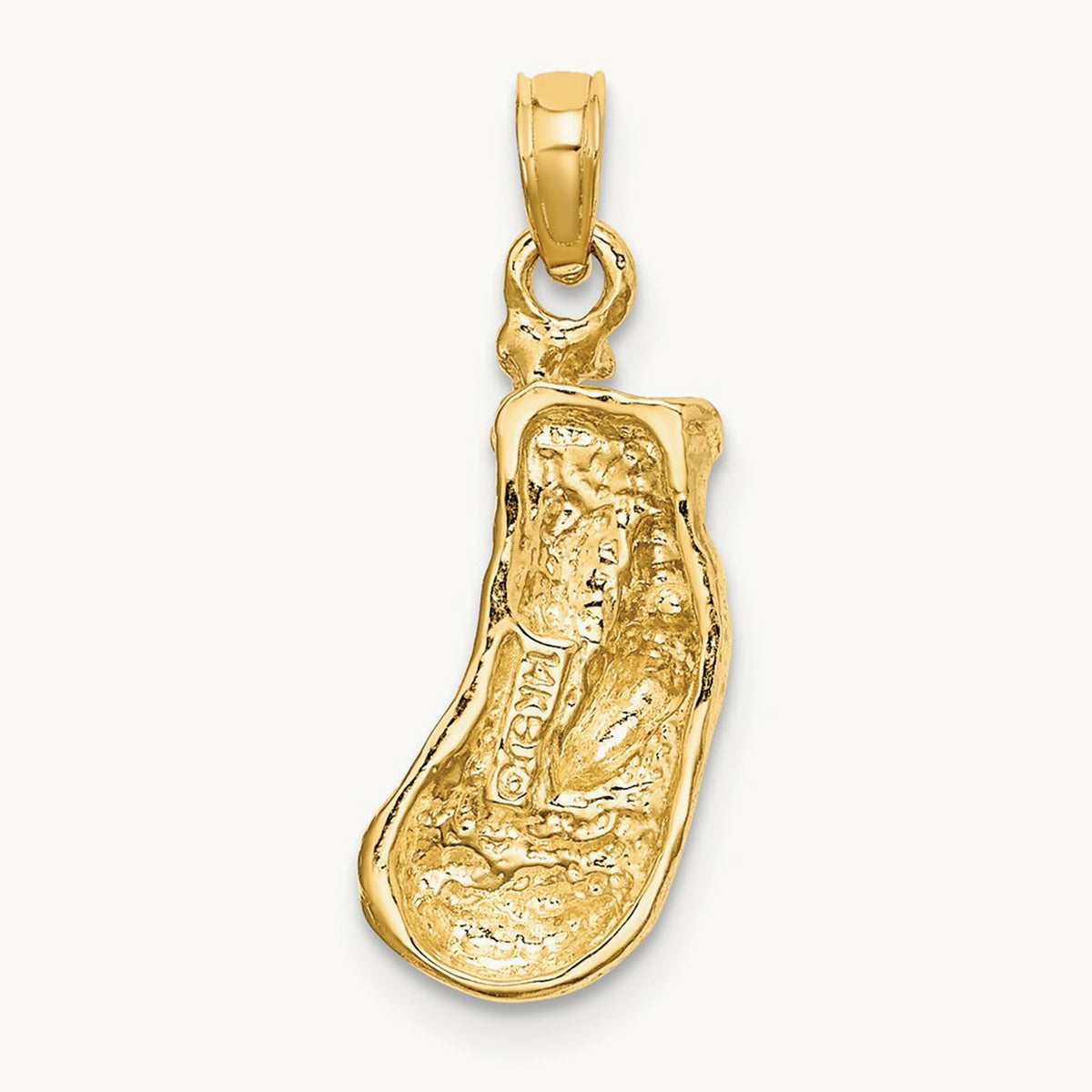 Polished Single Boxing Glove Pendant, 14K