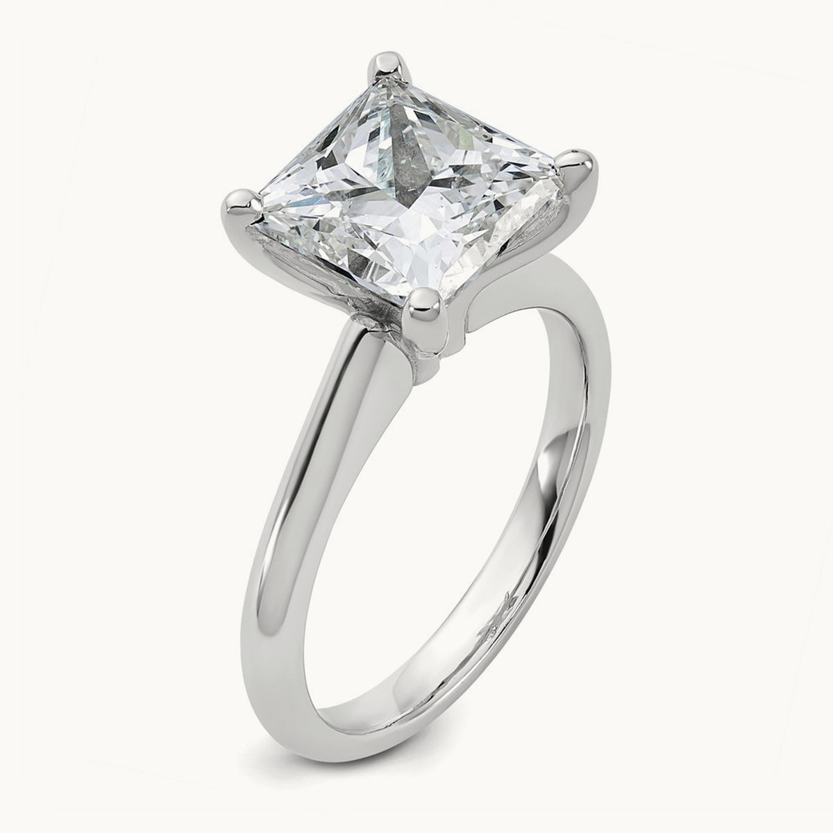 Princess 8X Ring, 4.00 ct tw Lab-Grown Diamond — 14K White Gold