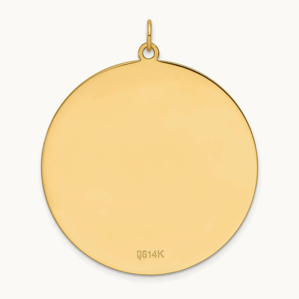 Round Disc Charm, 14K