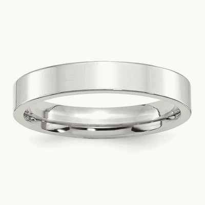Flat Wedding Band — 4mm