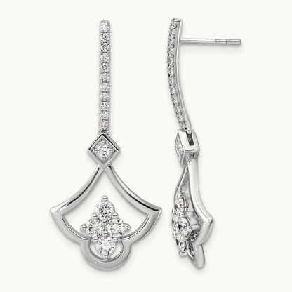 Post Dangle Earrings, 1.00-1.50 ct tw Lab-Grown Diamond