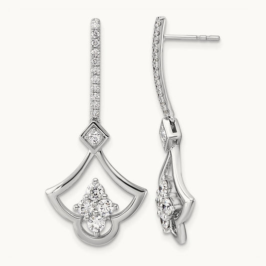 Post Dangle Earrings, 1.00-1.50 ct tw Lab-Grown Diamond