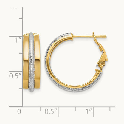 Polished Diamond-Cut Hoop Earrings — photo set