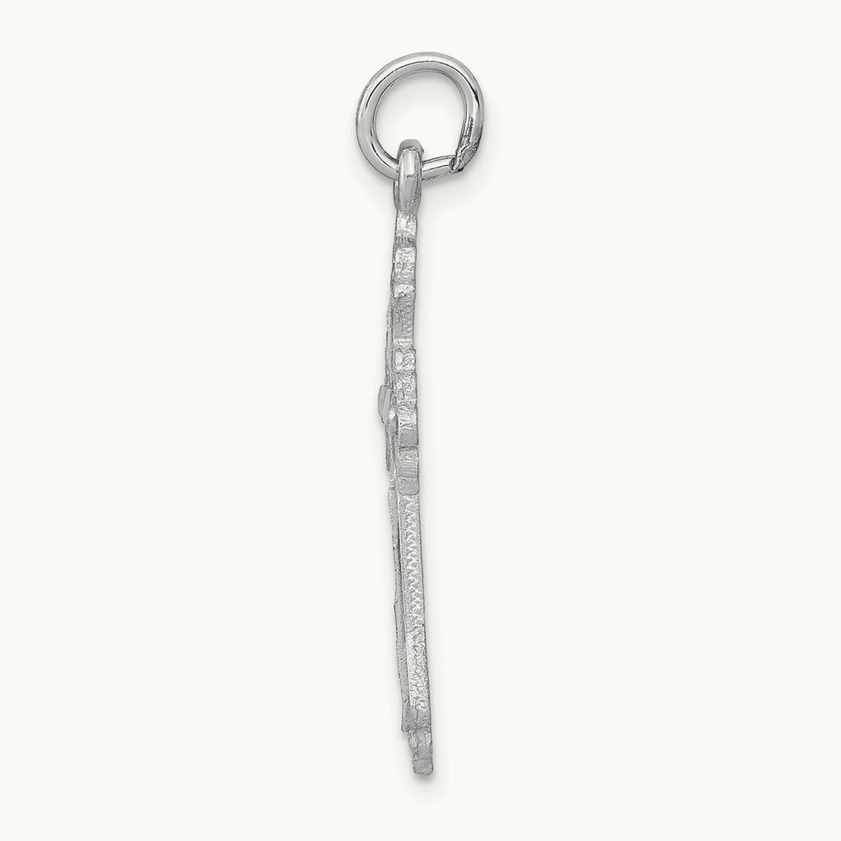 Cross Charm, 14K White Gold