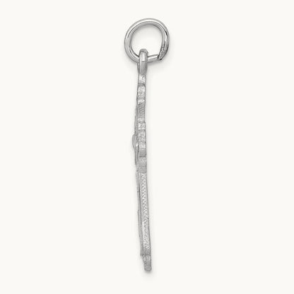 Cross Charm, 14K White Gold
