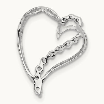 1/6ct. Diamond Heart Chain Slide — photo set