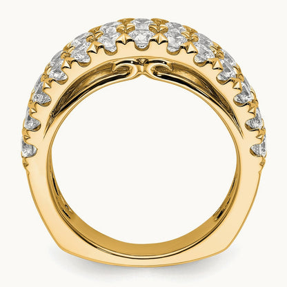 Double Row Fashion Band, 1.75 ct tw Lab-Grown Diamond — 14K Yellow Gold