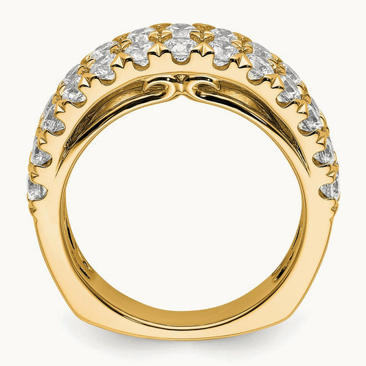 Double Row Fashion Band, 1.75 ct tw Lab-Grown Diamond — 14K Yellow Gold