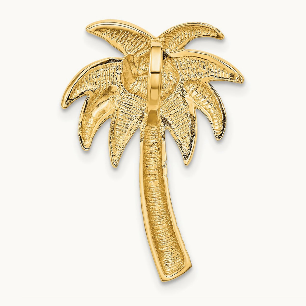 Lab Created Opal Palm Tree Slide, 14K