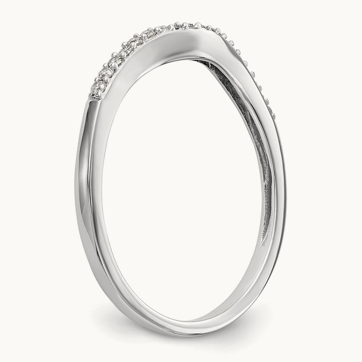 Diamond Wedding Band, 14K White Gold