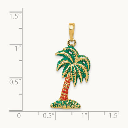 Enameled Palm Tree Pendant — photo set
