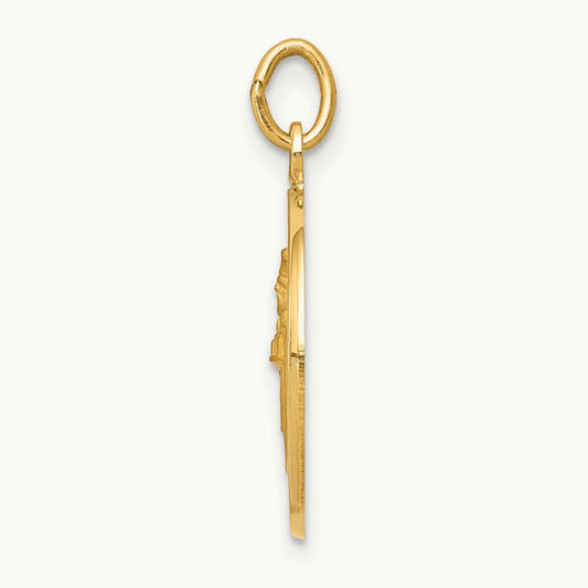 Saint Patrick Medal Charm, 14K