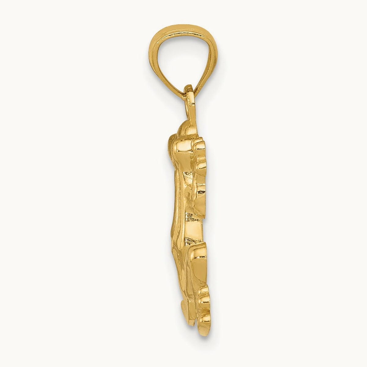 Polished Frog Pendant, 14K