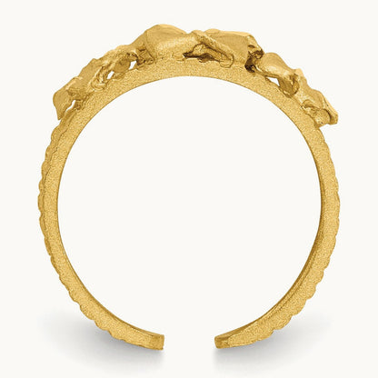 D/C Plumeria Toe Ring, 14K
