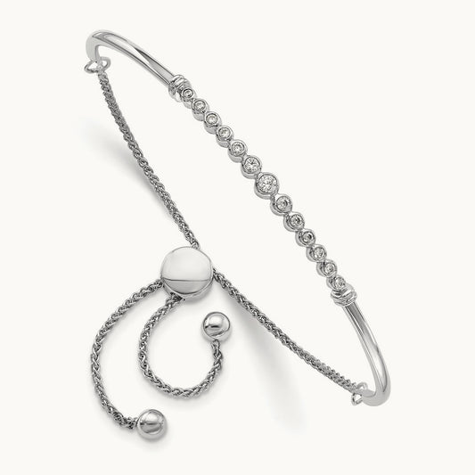 Adjustable Bolo Bracelet, 0.20 ct tw Lab-Grown Diamond