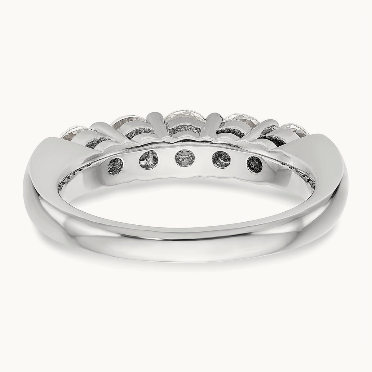 5-Stone Diamond Band, 14K White Gold