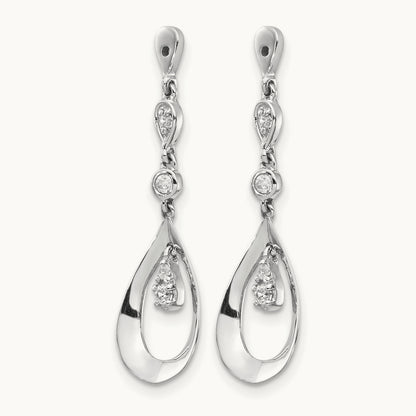 Teardrop Earring Jackets, 0.10 ct tw Lab-Grown Diamond