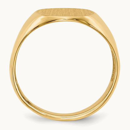 Open Back Mens Signet Ring — photo set