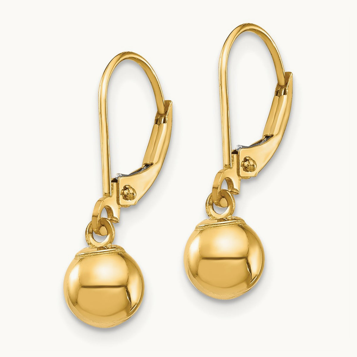 Madi K Dangle Bead Leverback Earrings, 6mm, 14K