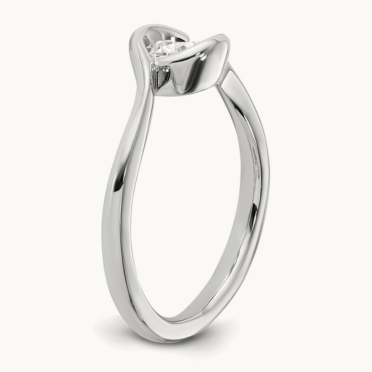 Round Solitaire Ring, 0.50 ct tw Lab-Grown Diamond