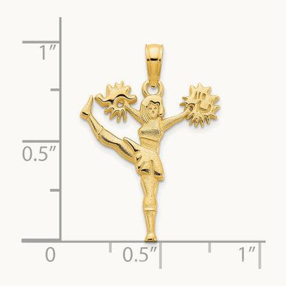 Cheerleader Charm, 14K Yellow Gold