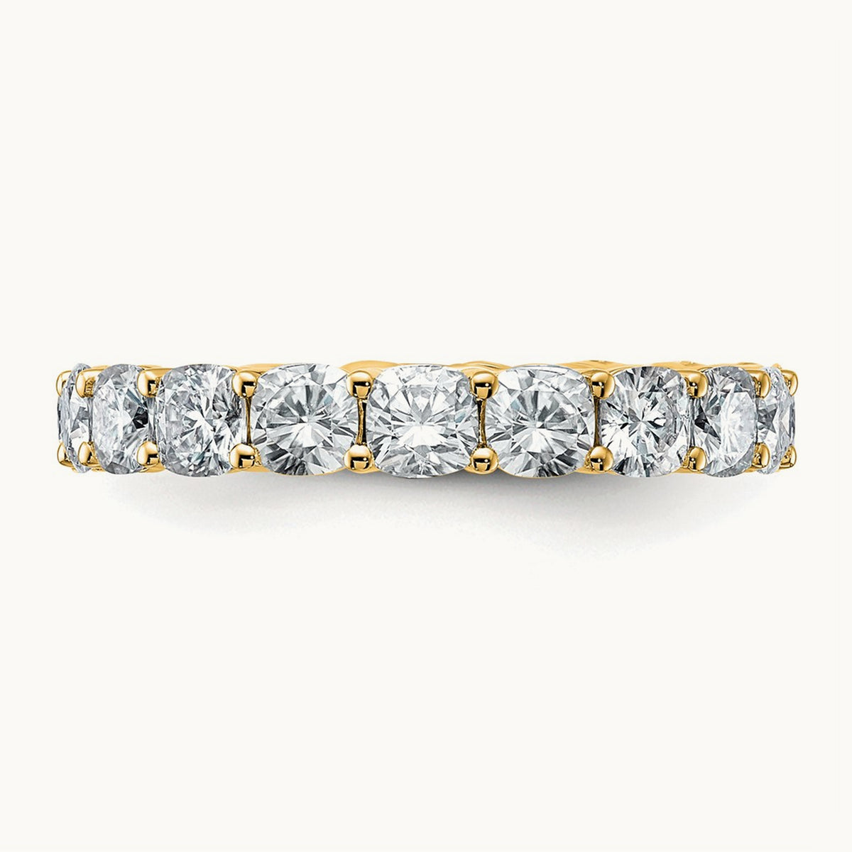 Cushion Eternity Band, 3.50 ct tw Lab-Grown Diamond — 14K Yellow Gold