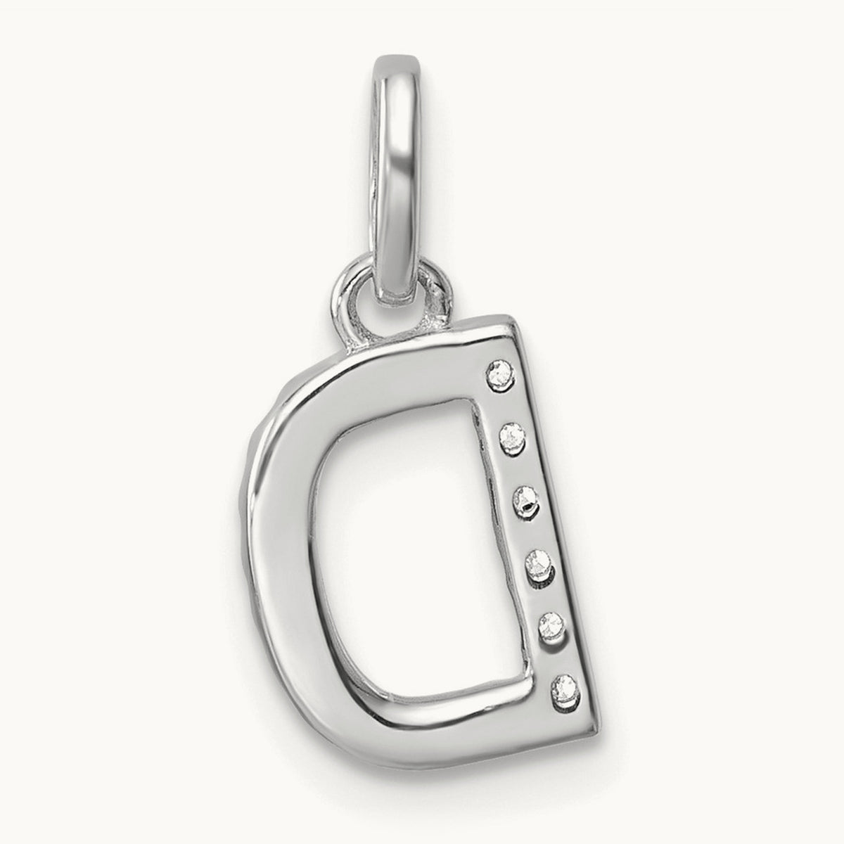 Twisted Diamond Charm — 14K White Gold, D