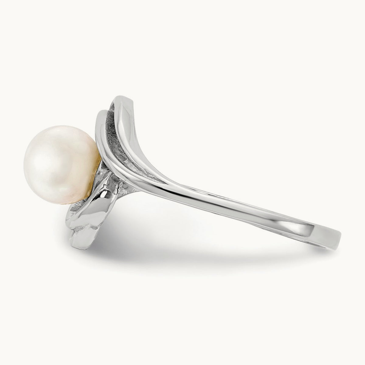 FW Cultured Pearl Ring, 5.5mm, 14K White Gold