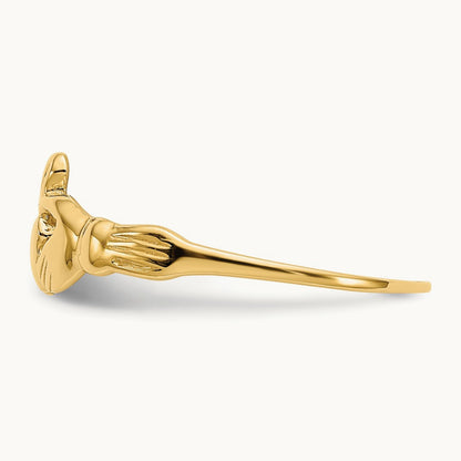 Childs Polished Claddagh Ring, 14K