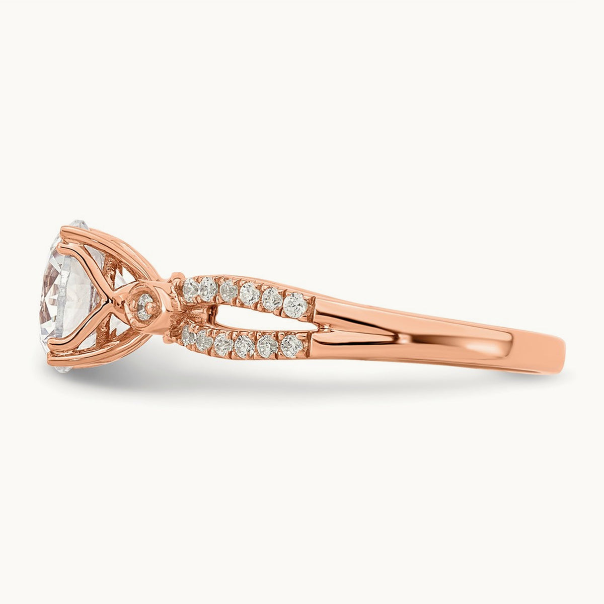 Round Semi-Mount Engagement Ring — 1 1/2 ct, 7