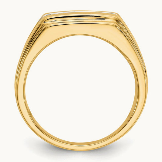 Diamond 6-stone Mens Ring, 14K