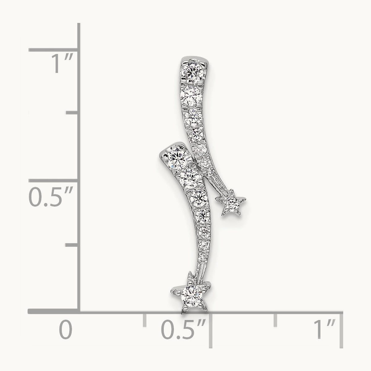 Shooting Star Chain Slide, 0.25 ct tw Lab-Grown Diamond