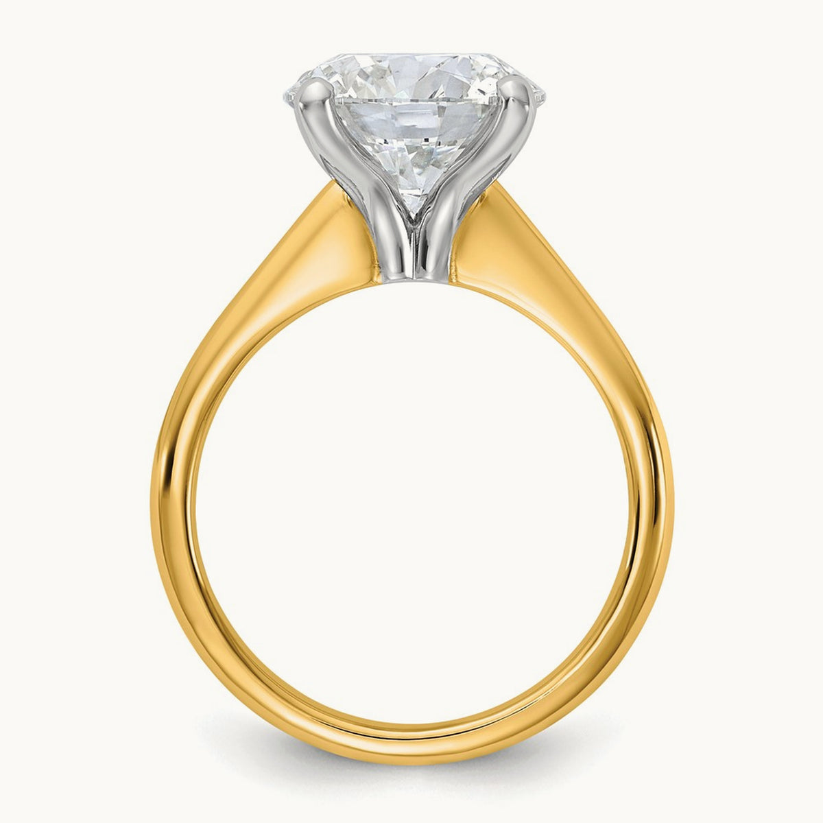 Round 8X Ring, 5.00 ct tw Lab-Grown Diamond — 14K Two-Tone