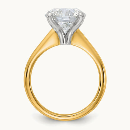 Round 8X Ring, 5.00 ct tw Lab-Grown Diamond — 14K Two-Tone