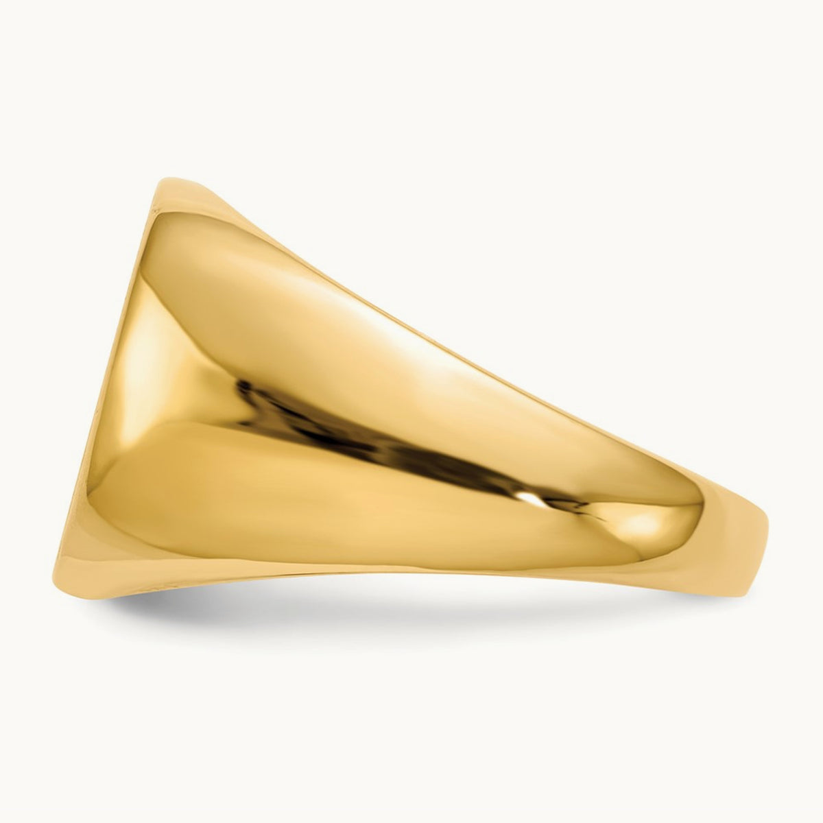 15.0 x13. Closed Back Mens Signet Ring, 5mm, 14K