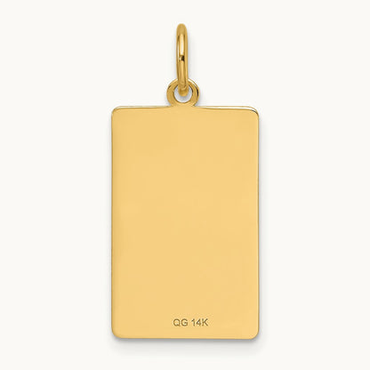 Patterned .013 Gauge Engravable Dog Tag Disc Charm — 26.5mm