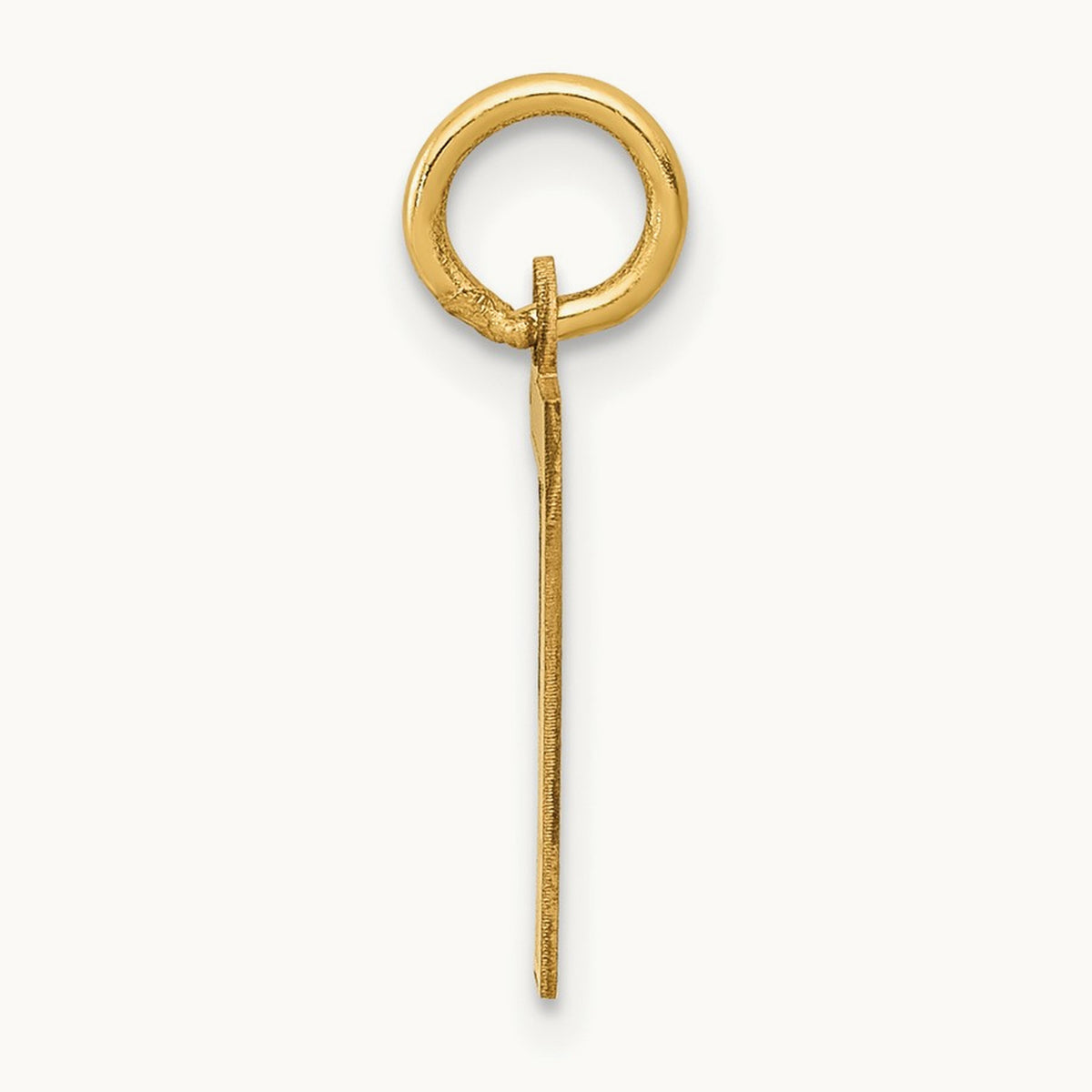 Small Satin Number 7 Charm — 14K Yellow Gold